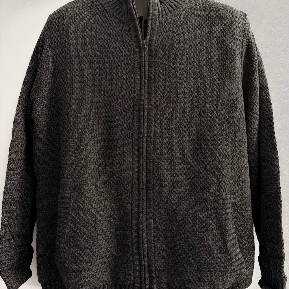 NEW Cobalt2Carbon Men's Full-Zip Knit Sweater Jacket XL - Picture 2 of 12